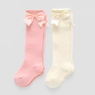 Stepping Stone Baby Girls 2 Pair Knee High Socks