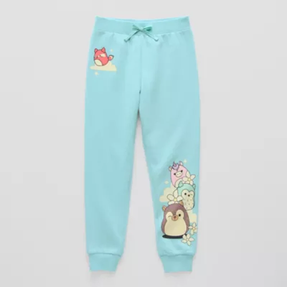 Little & Big Girls Squishmallows Cuffed Fleece Jogger Pant