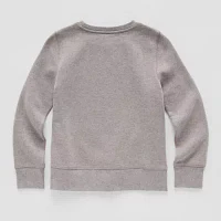 Thereabouts Little & Big Girls Bling Round Neck Long Sleeve Fleece Sweatshirt