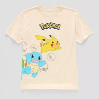 Little & Big Boys Crew Neck Short Sleeve Pokeman Graphic T-Shirt