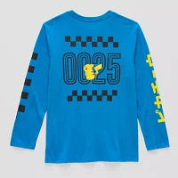 Little & Big Boys Crew Neck Long Sleeve Pokeman Graphic T-Shirt