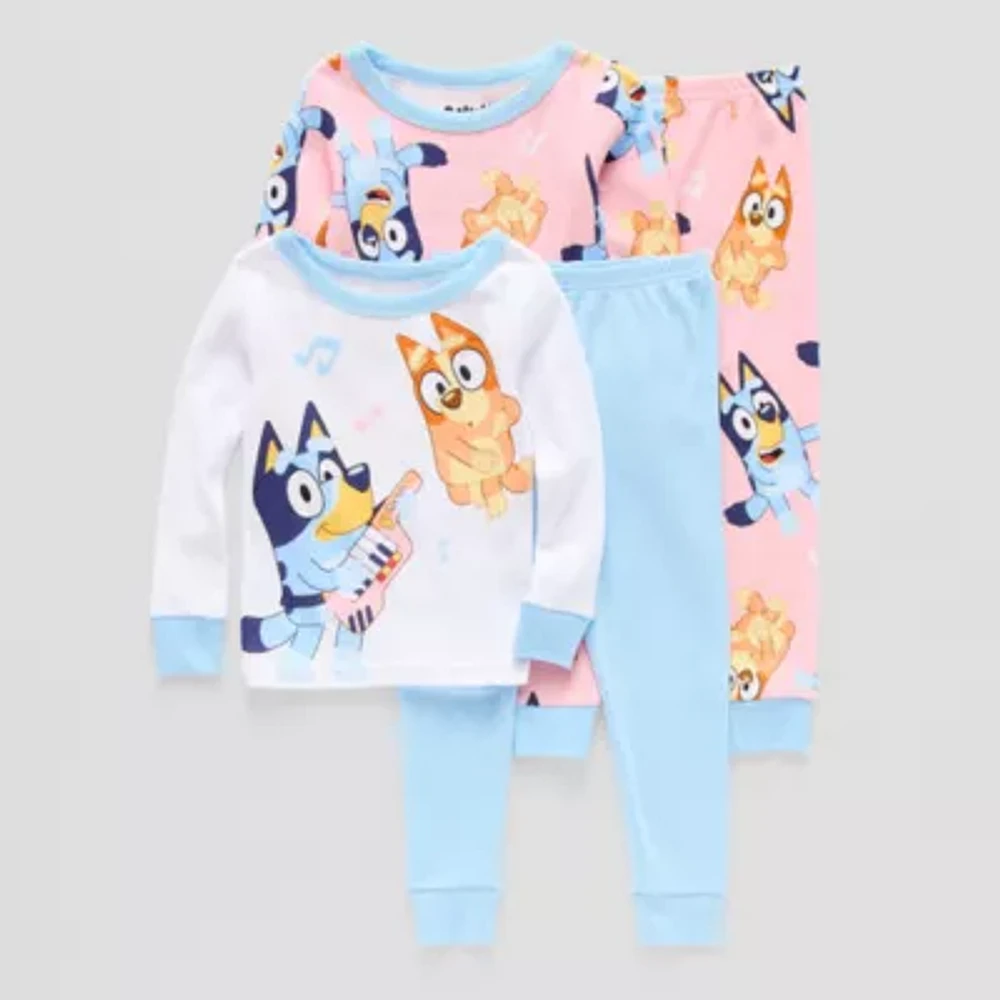 Toddler Girls 4-pc. Bluey Pajama Set