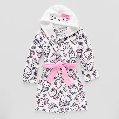 Little & Big Girls Knee Length Long Sleeve Hello Kitty Robe