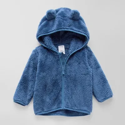 Okie Dokie Baby Boys Sherpa Fleece Zipper Hoodie