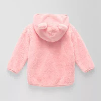 Okie Dokie Baby Girls Sherpa Fleece Zipper Hoodie