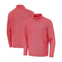 Antigua Mens Mock Neck Long Sleeve Pullover Sweater