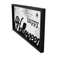 Northlight 23.5in Happy Halloween Spider Web Wall Sign