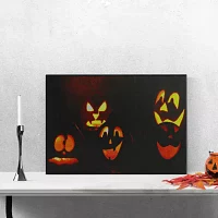 Northlight Led Silly And Spooky Jack-O-Lanterns Canvas Art