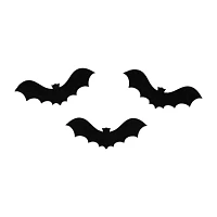 Northlight 12in Black Posable Felt Bats 10-pc. Wall Decal