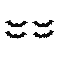 Northlight 12in Black Posable Felt Bats 10-pc. Wall Decal