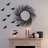 Northlight 24in Black Articial Wreath