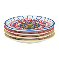 Certified International Spice Love 4-pc. Earthenware Appetizer Plate