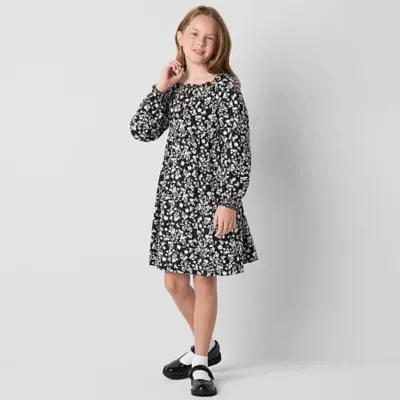 Thereabouts Little & Big Girls Long Sleeve A-Line Dress