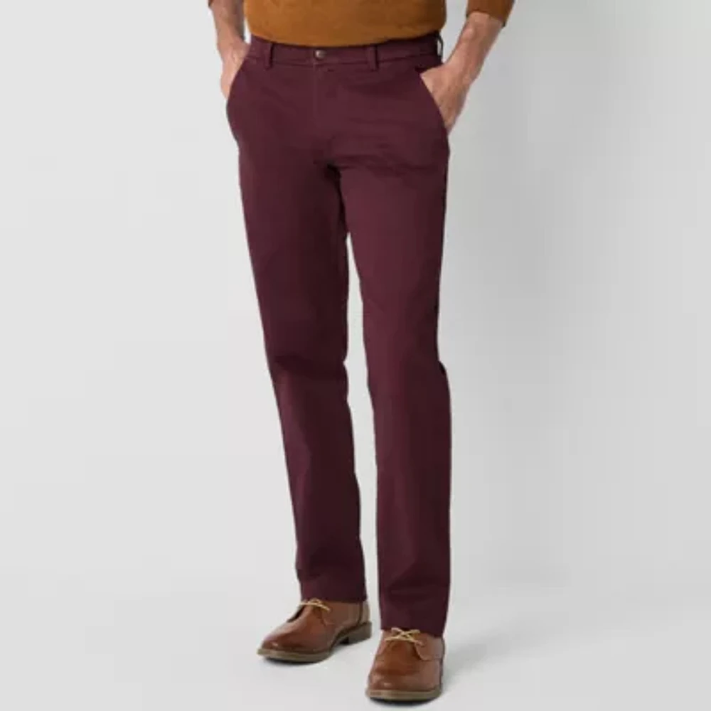 St. John's Bay Stretch Chino Mens Straight Fit Flat Front Pant