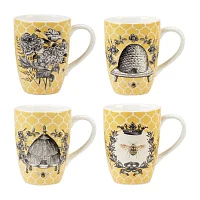 Certified International French Bees 4-pc. Coffee Mug