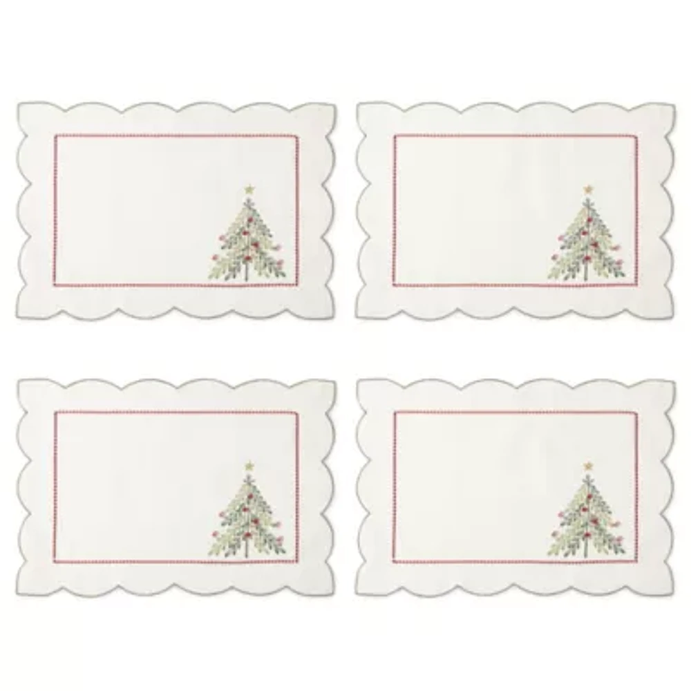 Homewear Caroline Christmas Embroidered Placemats