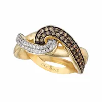 LIMITED QUANTITIES! Le Vian Grand Sample Sale™ 1/2 CT. T.W Vanilla Diamonds® & Chocolate Diamonds® in 14k Honey Gold™ Chocolatier® Ring