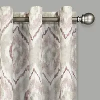 Eclipse Ambiance Ikat Draft Stopper Energy Saving 100% Blackout Grommet Top Single Curtain Panel