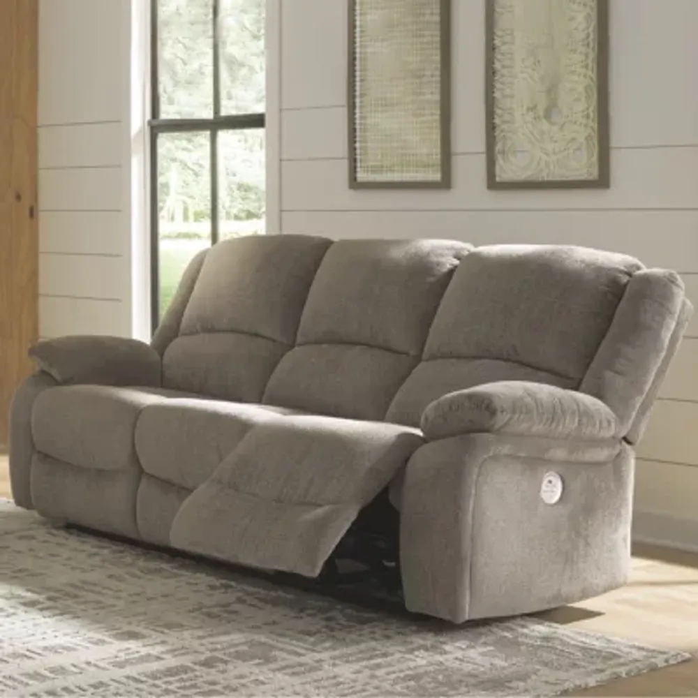 Signature Design by Ashley® Dryden Power Reclining Pad-Arm Sofa