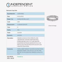 G / Vs2) CT. T.W. Lab Grown White Diamond 14K White Gold Anniversary Eternity Band