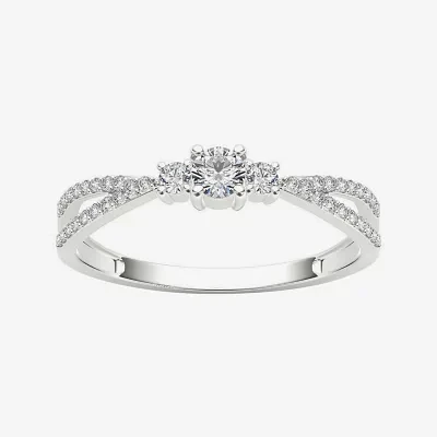 1/ CT.T.W. Natural Diamond 10K Gold 3-Stone Engagement Ring