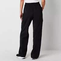 Stylus Womens Mid Rise Stretch Fabric Wide Leg Cargo Pant