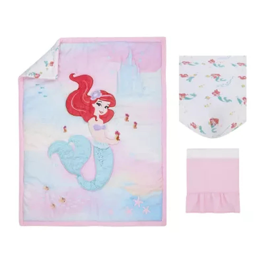 Disney Collection 3-pc. Ariel Crib Bedding Set