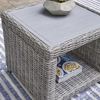 Signature Design by Ashley Naples Beach Weather Resistant Patio Side Table