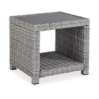 Signature Design by Ashley Naples Beach Weather Resistant Patio Side Table