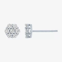 Diamond Blossom (G-H / I1-I2) 1/2 CT. T.W. Lab Grown White Diamond 10K White Gold Stud Earrings