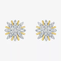 Diamond Blossom (G-H / Si2-I1) 1/5 CT. Lab Grown White Diamond 10K Gold Stud Earrings