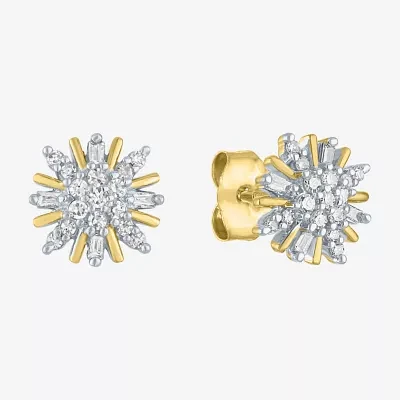 Diamond Blossom (G-H / Si2-I1) 1/5 CT. Lab Grown White Diamond 10K Gold Stud Earrings