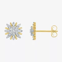 Diamond Blossom (G-H / Si2-I1) 1/5 CT. Lab Grown White Diamond 10K Gold Stud Earrings