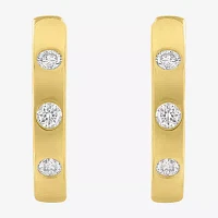 Diamond Addiction (G-H / Si2-I1) 1/5 CT. Lab Grown White Diamond 10K Gold 14.5mm Hoop Earrings