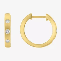 Diamond Addiction (G-H / Si2-I1) 1/5 CT. Lab Grown White Diamond 10K Gold 14.5mm Hoop Earrings
