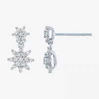 Diamond Blossom (G-H / Si2-I1) 1/3 CT. T.W. Lab Grown White Diamond 10K White Gold Drop Earrings