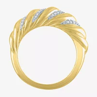 Diamond Addiction (G-H / I1-I2) 7MM 1/10 CT. T.W. Lab Grown White 14K Gold Over Silver Band