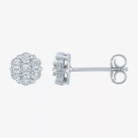 (G-H/I1-I2) 1/7 CT. T.W. Lab Grown White Diamond Sterling Silver Earring Set