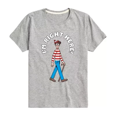 Little & Big Boys Waldo Crew Neck Short Sleeve Graphic T-Shirt