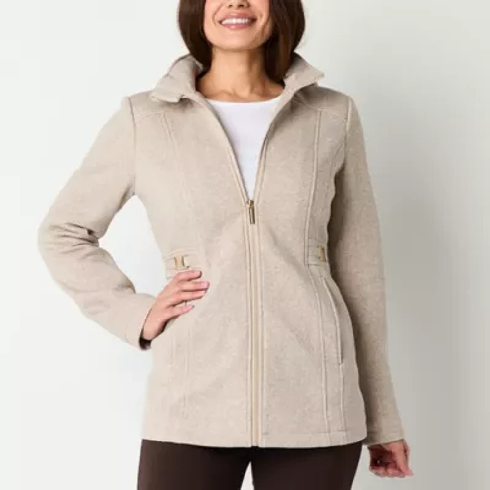 Liz Claiborne Womens Fleece Midweight Jacket