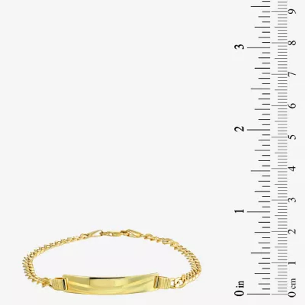 10K Gold 9 Inch Solid Casted Id Bracelet