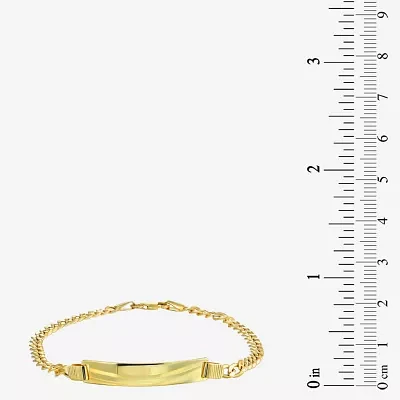 10K Gold 9 Inch Solid Casted Id Bracelet