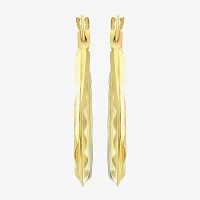 14K Gold 18mm Round Hoop Earrings