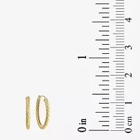 10K Gold Round Hoop Earrings