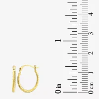 10K Gold Round Hoop Earrings