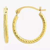 10K Gold Round Hoop Earrings