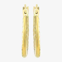 10K Gold Round Hoop Earrings