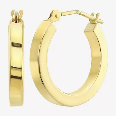 10K Gold 16.5mm Round Hoop Earrings