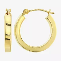 10K Gold 16.5mm Round Hoop Earrings