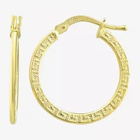 14K Gold Round Hoop Earrings